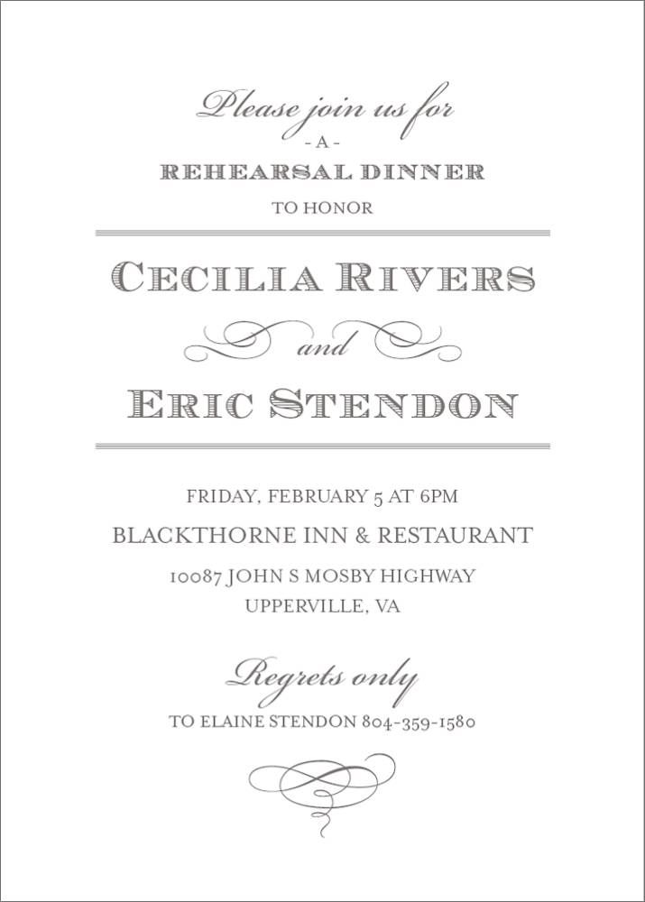 Pearl Rehearsal Dinner Invitation