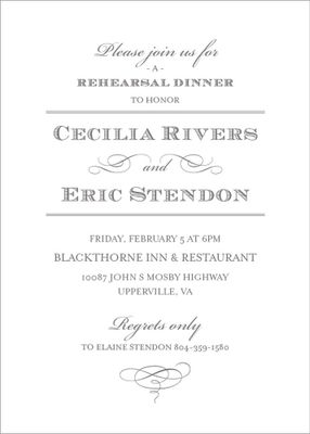 Pearl Rehearsal Dinner Invitation