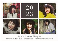 Multi Photo Grid Horizontal Graduation Announcement