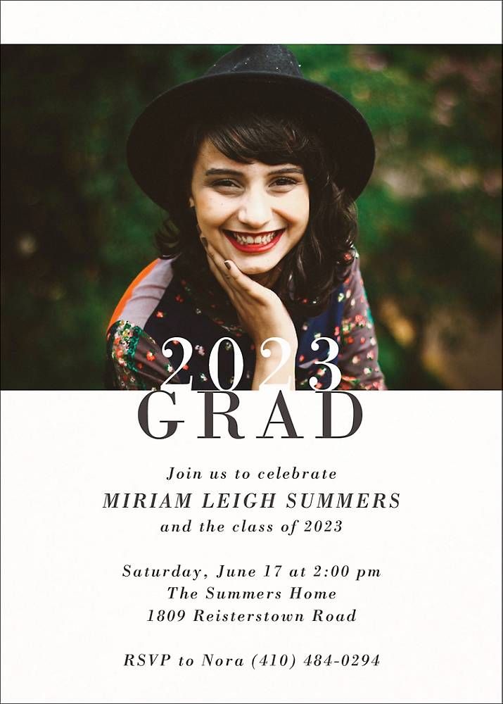 Modern Photo Graduation Party Invitation