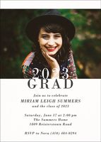 Modern Photo Graduation Party Invitation