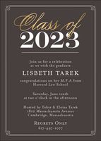 Gold Foil Class Of Graduation Party Invitation