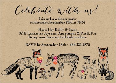 Woodland Friends Invitation