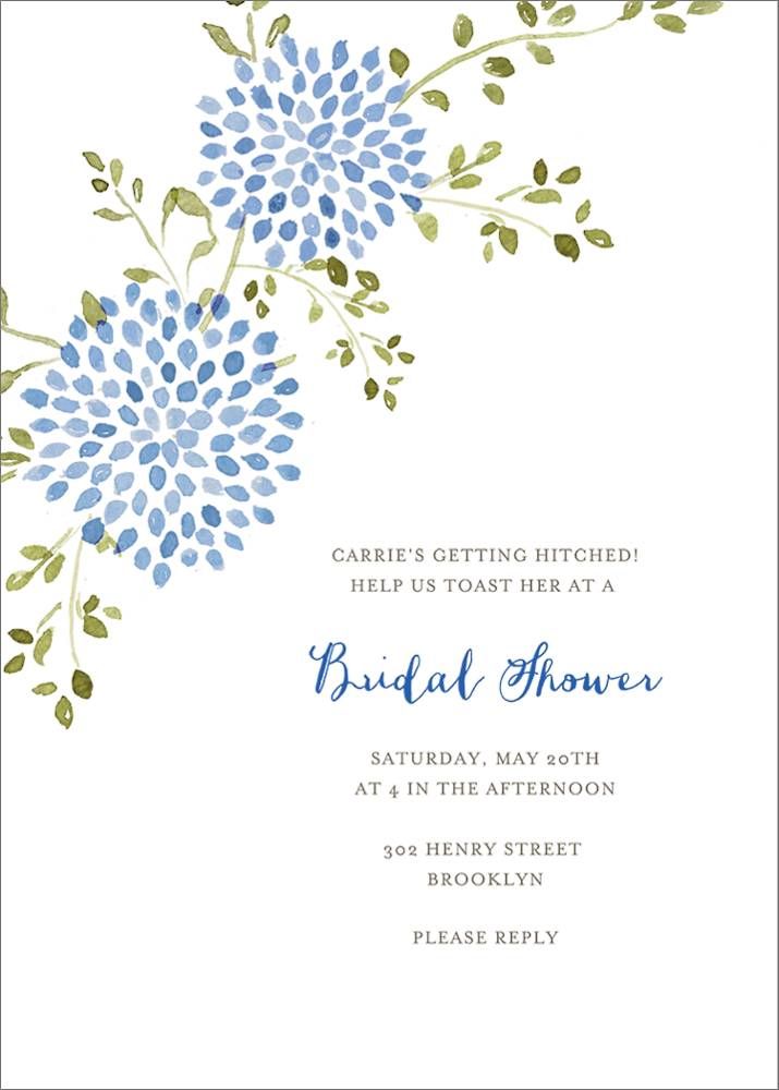 Dahlias Bridal Shower Invitation