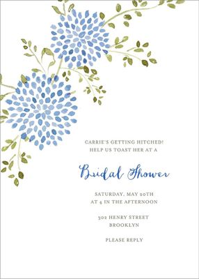 Dahlias Bridal Shower Invitation