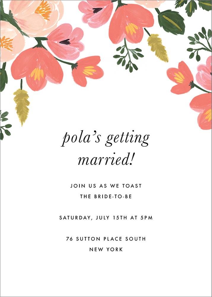 Pastel Petals Bridal Shower Invitation