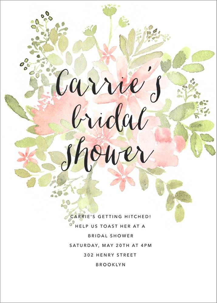 Pressed Blossoms Bridal Shower Invitation