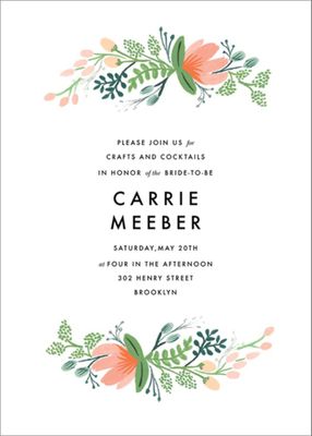 Primrose Garland Bridal Shower Invitation