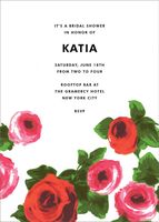 Rose Bed Bridal Shower Invitation