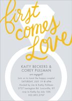 First Comes Love Engagement Party Invitation