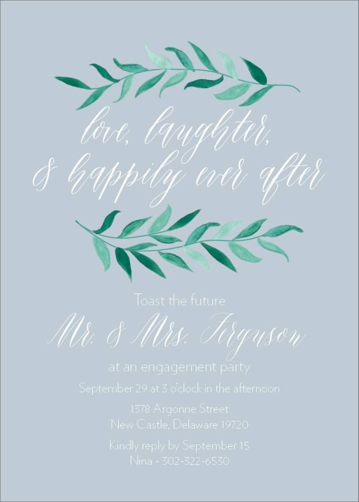 Vine Branch Engagement Party Invitation