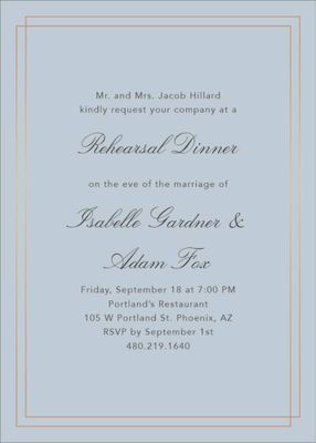 Duo Border Rehearsal Dinner Invitation