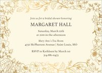 Blossom Border Bridal Shower Invitation