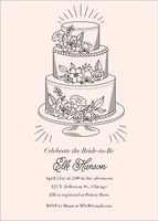 Tiered Cake Bridal Shower Invitation