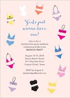 Bikinis Bachelorette Party Invitation