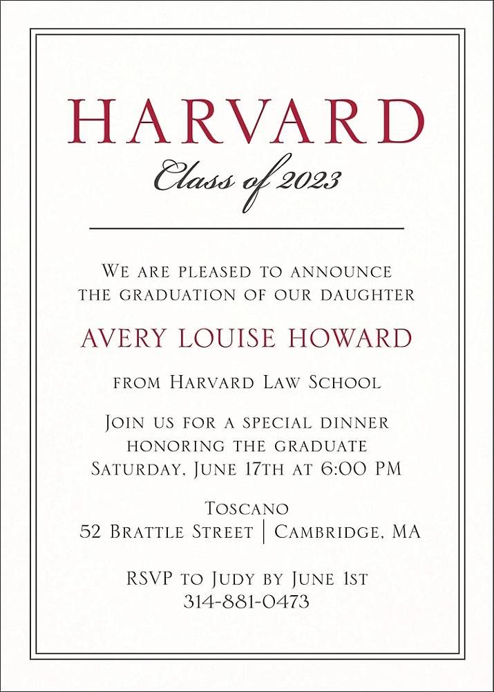 Collegiate Graduation Invitation