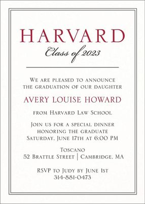 Collegiate Graduation Invitation