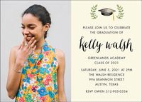 Painted Cap Graduation Invitation