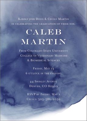 Watercolor Graduation Invitation