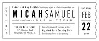 Admit One Bar Mitzvah Invitation