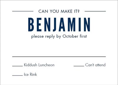 Bulletin Bar Mitzvah Response Card