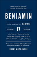 Bulletin Bar Mitzvah Invitation