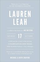 Bulletin Bat Mitzvah Invitation