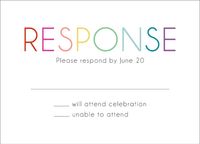 Simple Border Bat Mitzvah Response Card