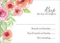 Garden Floral Bat Mitzvah Response Card