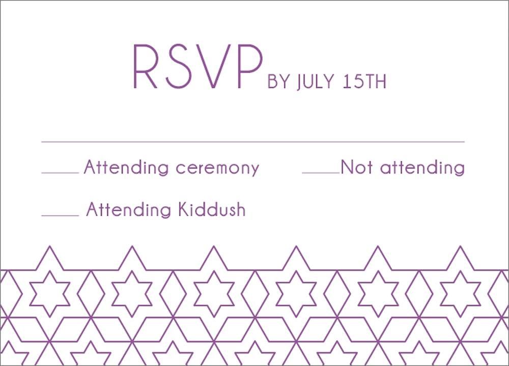 Geometric Star Bat Mitzvah Response Card