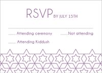 Geometric Star Bat Mitzvah Response Card