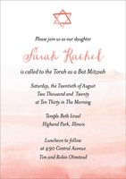 Ombre Star Bat Mitzvah Invitation