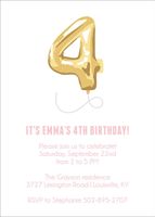 Four Balloon Birthday Party Invitation