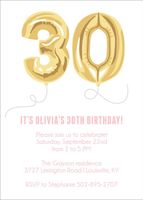 Thirty Balloons Birthday Party Invitation