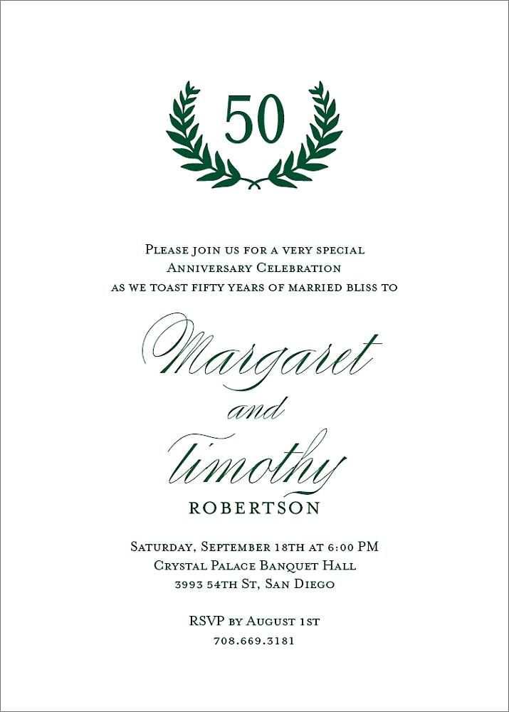 Anniversary Crest Anniversary Party Invitation