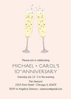 Champagne Toast Anniversary Party Invitation