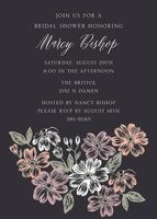 Impatiens Blooms Bridal Shower Invitation