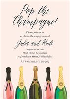 Pop the Champagne Engagement Party Invitation