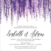 Wisteria Rehearsal Dinner Invitation