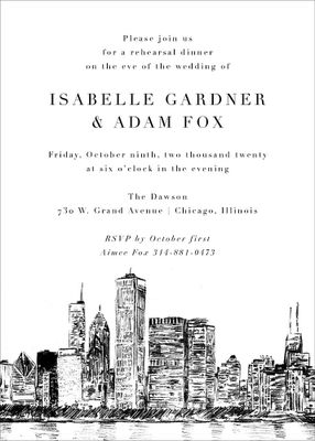 Chicago Rehearsal Dinner Invitation