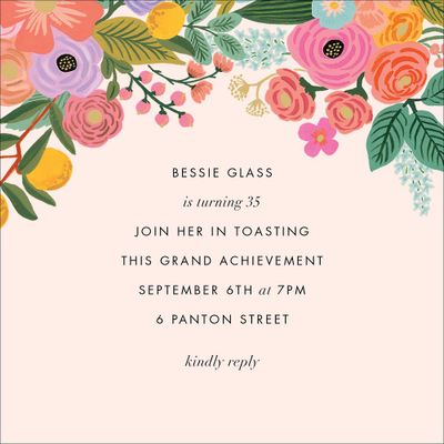 Square Garden Party Invitation