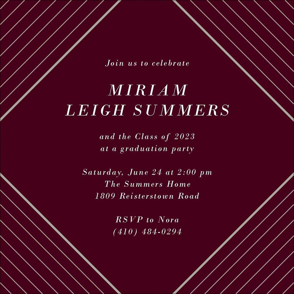 Mod Mortar Board Graduation Invitation