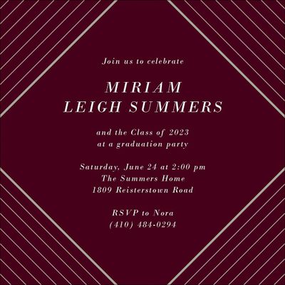 Mod Mortar Board Graduation Invitation