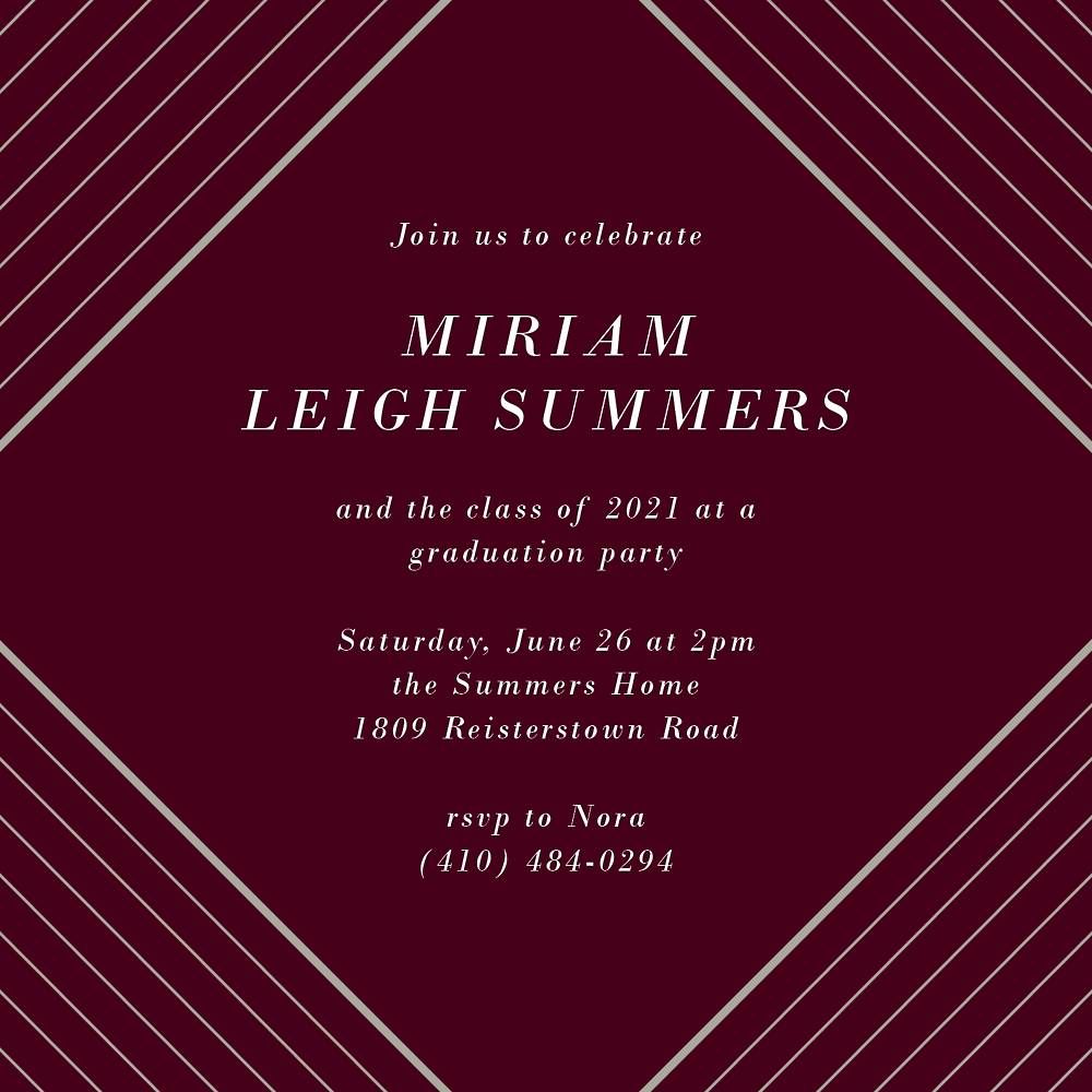 Mod Mortar Board Graduation Invitation