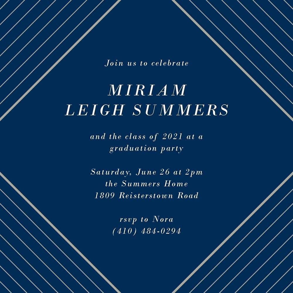 Mod Mortar Board Graduation Invitation