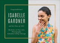 Thin Line Border Graduation Announcement