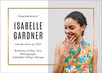 Thin Line Border Graduation Announcement