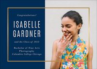 Thin Line Border Graduation Announcement