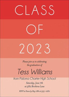 Striped Graduation Invitation