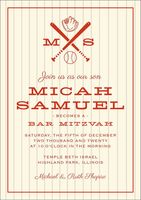 Baseball Bar Mitzvah Invitation